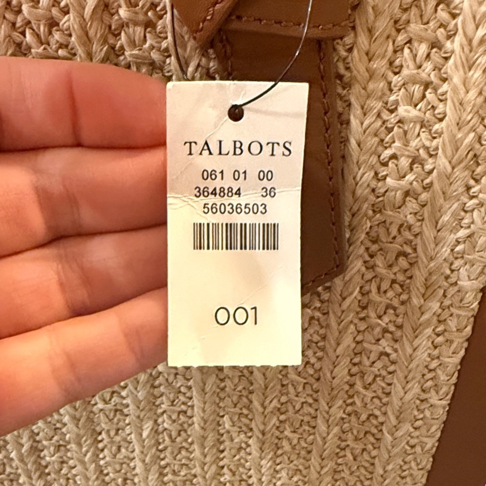 NWT TALBOTS Brown and Cream Tote Bag - Picture 3 of 7